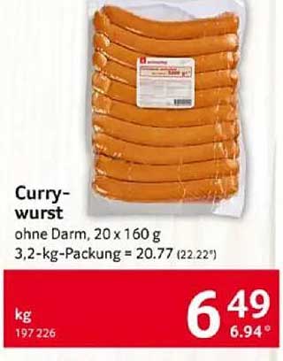 Currywurst ohne Darm, 20 x 160 g