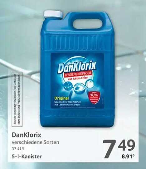 DanKlorix Hygiene-Reiniger 5-I-Kanister