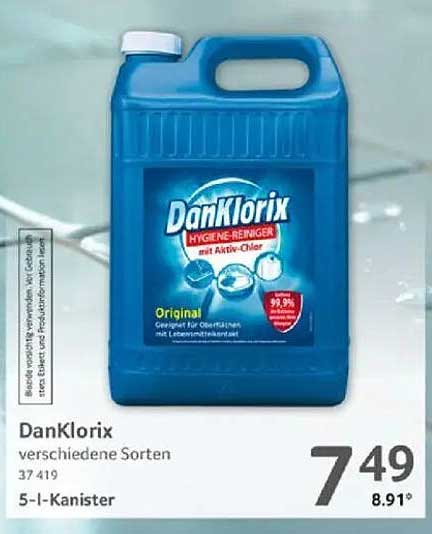 DanKlorix Hygiene-Reiniger - verschiedene Sorten 5-I-Kanister