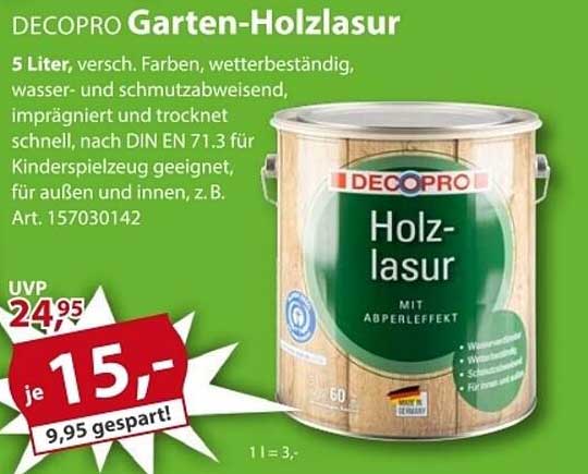 DECOPRO Garten-Holzlasur 5 Liter