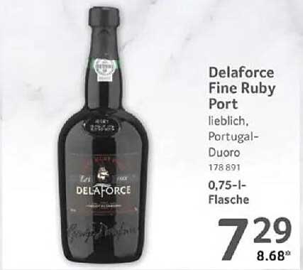 Delaforce Fine Ruby Port 0,75 l Flasche