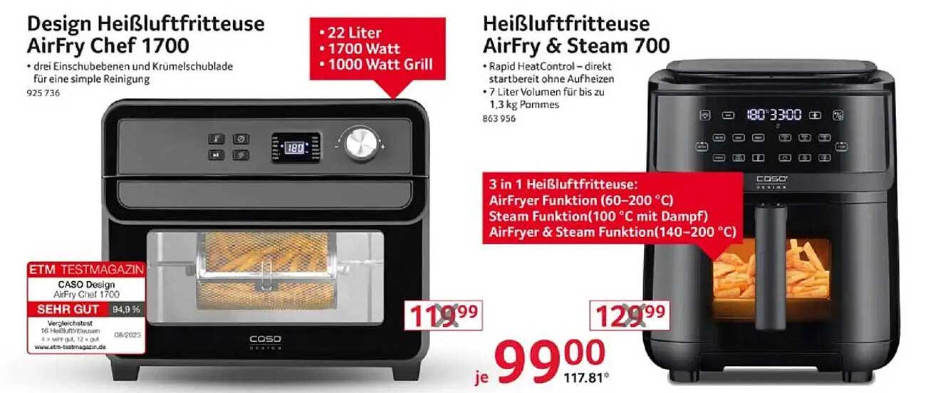 Design Heißluftfritteuse AirFry Chef 1700
