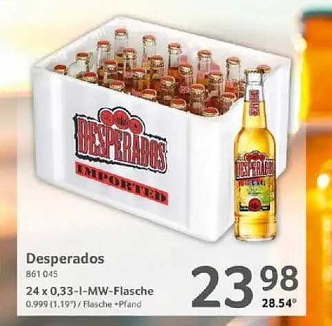 Desperados Bier 24 x 0,33 l Flasche
