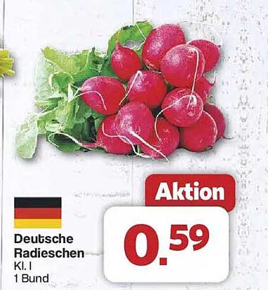 Deutsche Radieschen Kl. I - 1 Bund