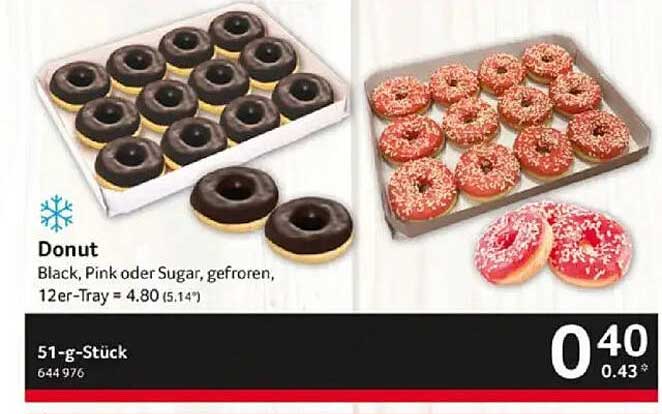 Donuts – Black, Pink oder Sugar, gefroren