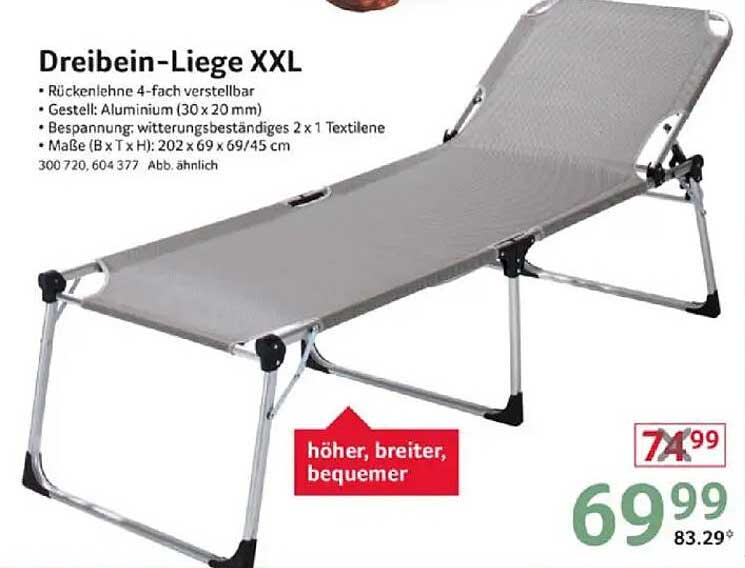 Drei Bein-Liege XXL