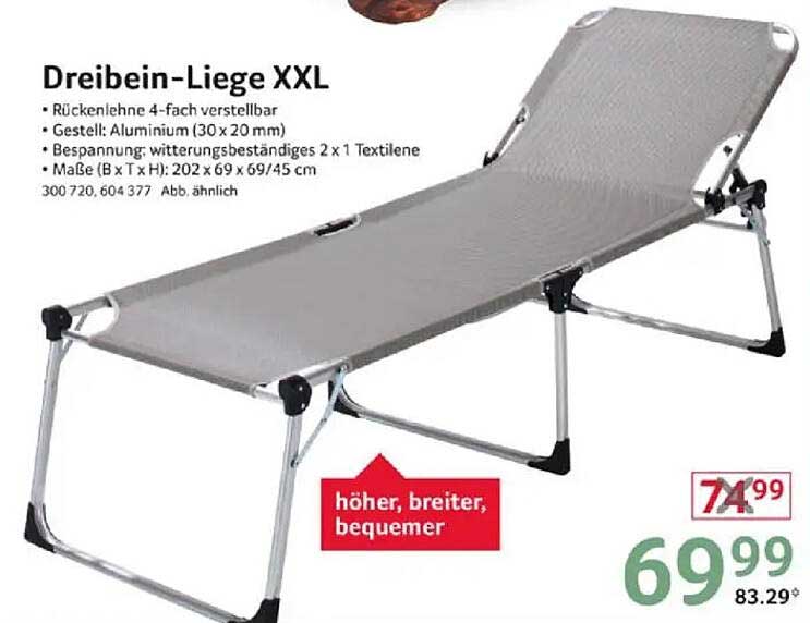 Dreibein-Liege XXL