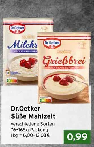 Dr.Oetker Süße Mahlzeit verschiedene Sorten