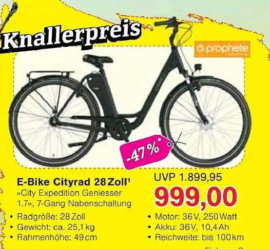 E-Bike Cityrad 28 Zoll - Jetzt zum Knallerpreis!