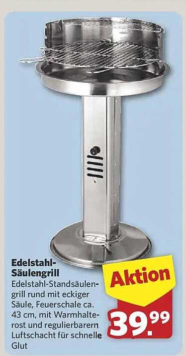 Edelstahl-Säulengrill