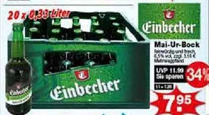 Einbecher Mai-Ur-Bock 20 x 0,33 Liter