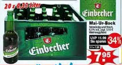 Einbecker Mai-Ur-Bock 20x0,33 Liter