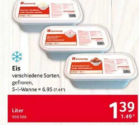Eis verschiedene Sorten, gefroren