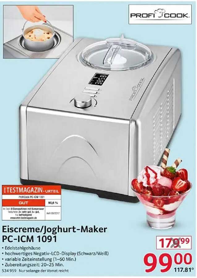 Eiscreme/Joghurt-Maker PC-ICM 1091