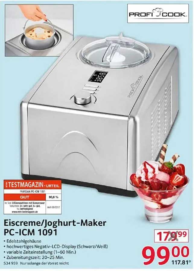 Eiscreme/Joghurt-Maker PC-ICM 1091