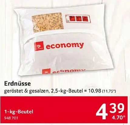 Erdnüsse geröstet & gesalzen - 1-kg-Beutel