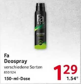 Fa Deospray verschiedene Sorten 150-ml-Dose