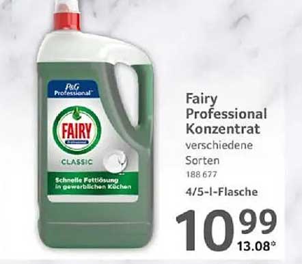 Fairy Professional Konzentrate verschiedener Sorten 4/5-L-Flasche