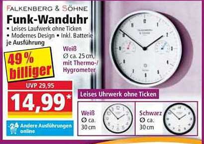 Falkenberg & Söhne Funk-Wanduhr