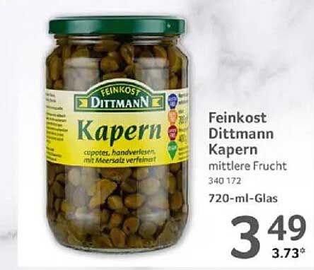 Feinkost Dittmann Kapern mittlere Frucht 720-ml-Glas