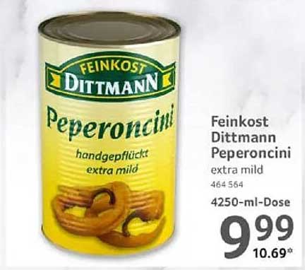 Feinkost Dittmann Peperoncini extra mild 4250-ml-Dose