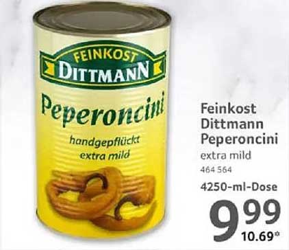 Feinkost Dittmann Peperoncini extra mild 4250-ml-Dose