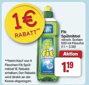 Fit Spülmittel 500-ml-Flasche - Aktion