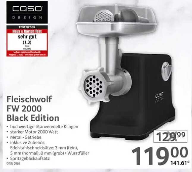 Fleischwolf FW 2000 Black Edition