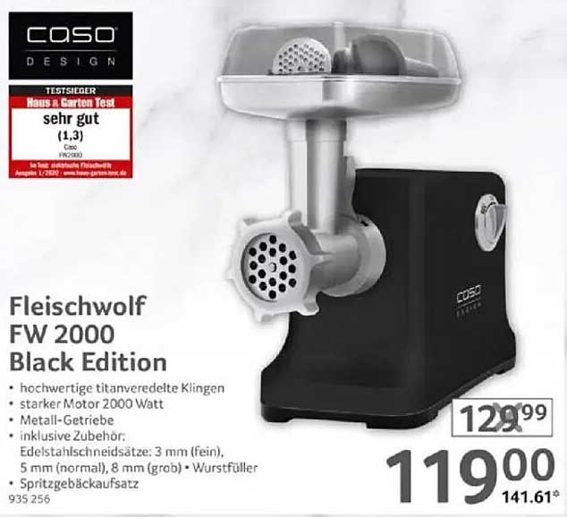 Fleischwolf FW 2000 Black Edition