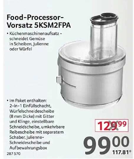 Food-Processor-Vorsatz 5KSM2FPA