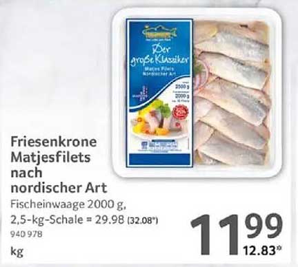 Friesenkrone Matjesfilets nach nordischer Art 2000 g