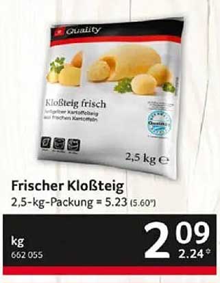 Frischer Kloßteig 2,5 kg