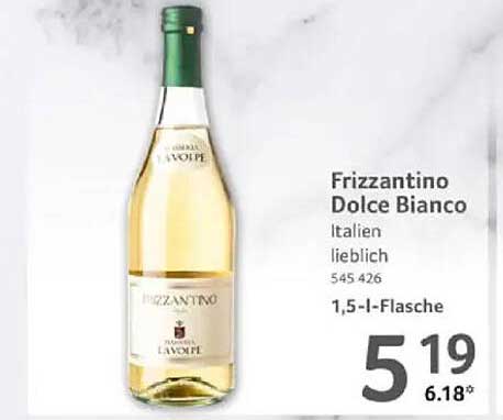 Frizzantino Dolce Bianco 1,5 l-Flasche
