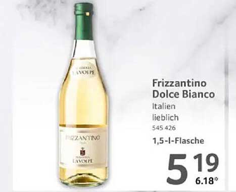 Frizzantino Dolce Bianco 1,5 l - Italien lieblich