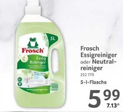Frosch Essigreiniger oder Neutralreiniger 5-Liter-Flasche