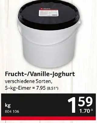 Frucht-/Vanille-Joghurt 5-kg-Eimer