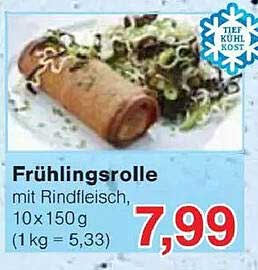 Frühlingsrolle mit Rindfleisch, 10 x 150 g