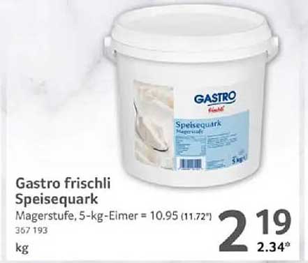 Gastro frischli Speisequark 5-kg-Eimer