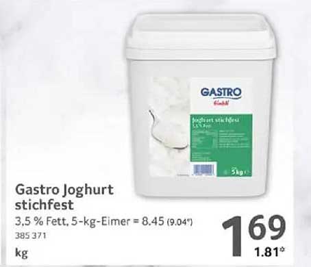 Gastro Joghurt stichfest 3,5 % Fett, 5-kg-Eimer