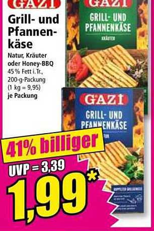 GAZi Grill- und Pfannenkäse – Natur, Kräuter oder Honey-BBQ