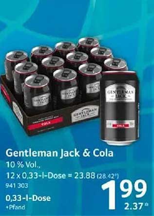Gentleman Jack & Cola - Erfrischender Genuss in der Dose