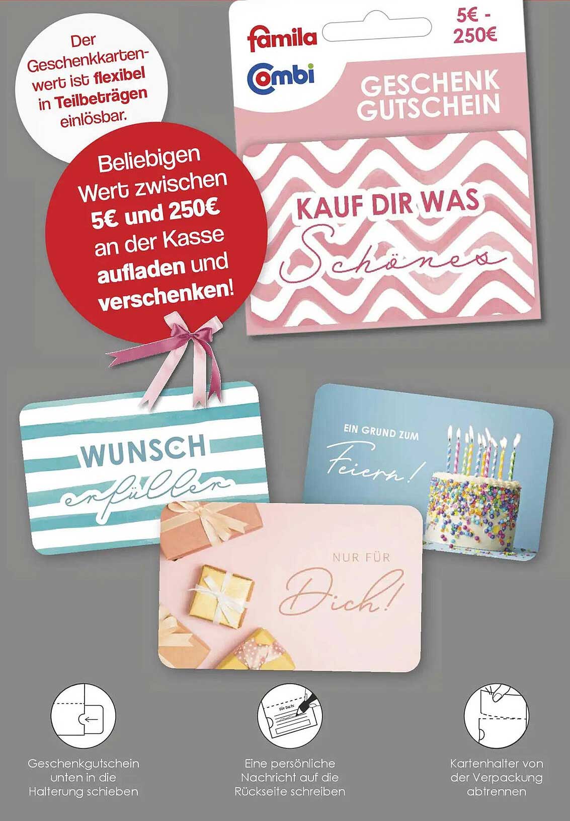 Geschenkgutschein im Wert von 5€ bis 250€ - Famila Nord West