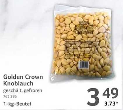 Golden Crown Knoblauch geschält, gefroren - 1-kg-Beutel
