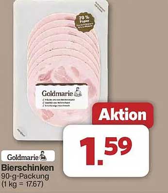Goldmarie Bierschinken 90-g-Packung
