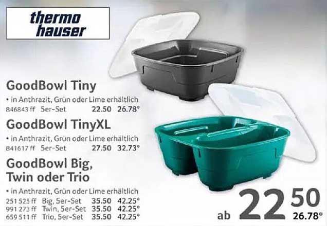 GoodBowl Tiny, TinyXL und Big von ThermoHauser