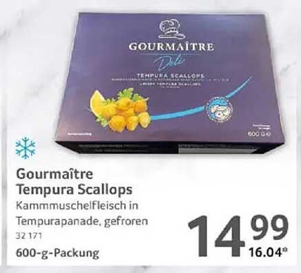 Gourmaître Tempura Scallops - Kammmuschel-Fleisch in Tempurapanade