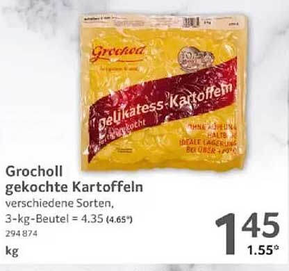 Grocholl gekochte Kartoffeln, verschiedene Sorten, 3-kg-Beutel