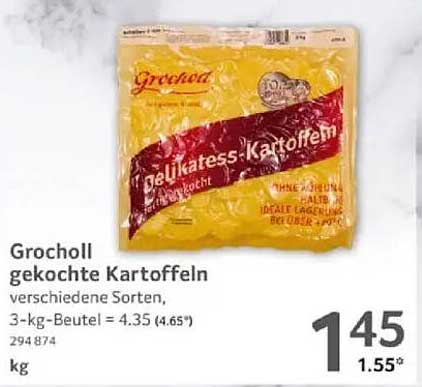 Grocholl gekochte Kartoffeln, verschiedene Sorten, 3-kg-Beutel