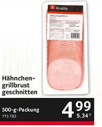 Hähnchen-Grillbrust geschnitten 500 g-Packung