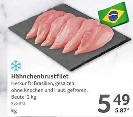Hähnchenbrustfilet aus Brasilien, 2 kg